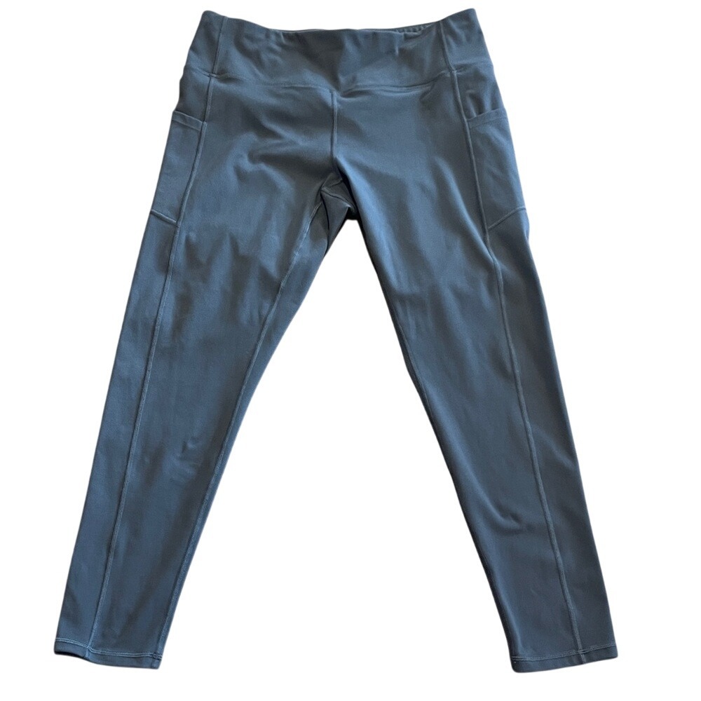 HeathYoga‎ Gray High-Waisted Leggings XXL